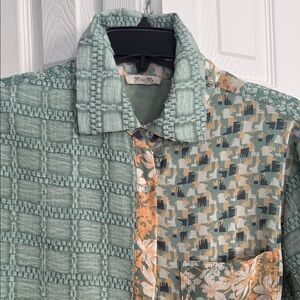 Miss Me Green Textured Shirt